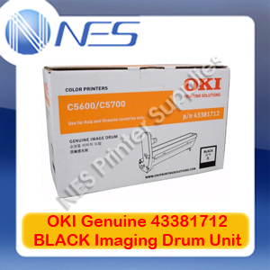 OKI Genuine 43381712 BLACK Imaging Drum Unit for C5600/C5700 (20K)